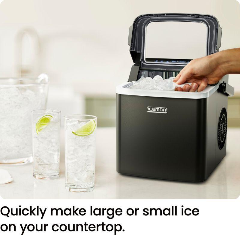 ICEMAN Dual-Size Countertop Bullet Ice Machine w/ 0.88lb Capacity - Black