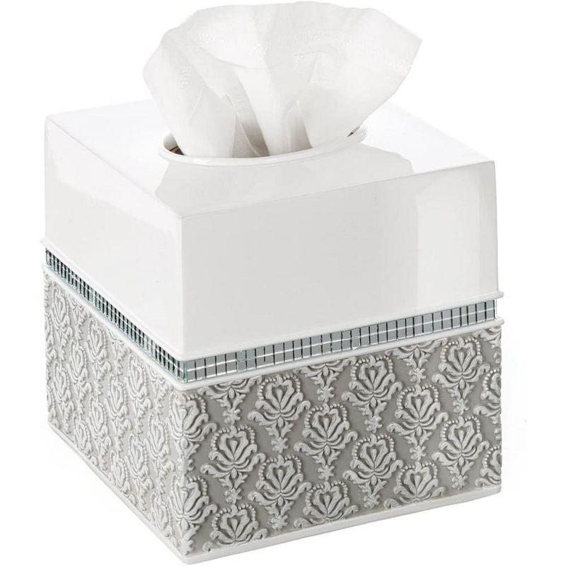 Creative Scents Mirror Damask Tissue Box Cover