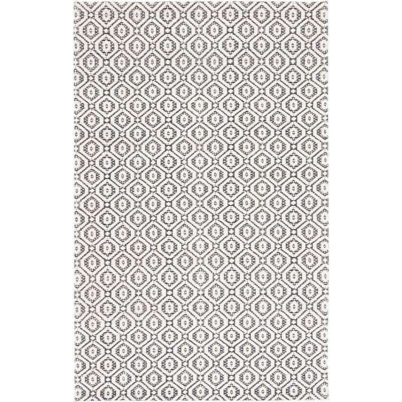 Marbella MRB325 Hand Woven Area Rug - Black/Ivory - 3'x5' - Safavieh.