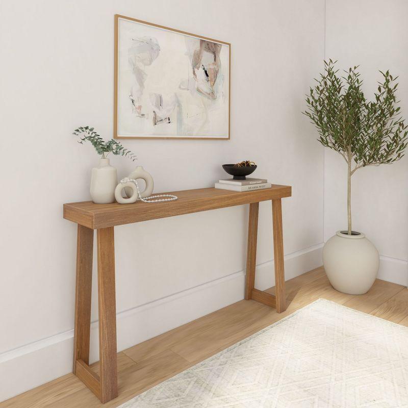 Plank+Beam Solid Wood 56" Console Table, Classic Entryway Table, Narrow Foyer Table
