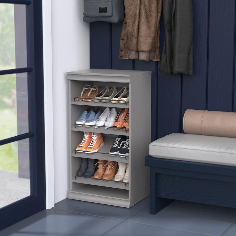 Modular Storage 21.38" W Shoe Shelf Unit with 4 Shelves