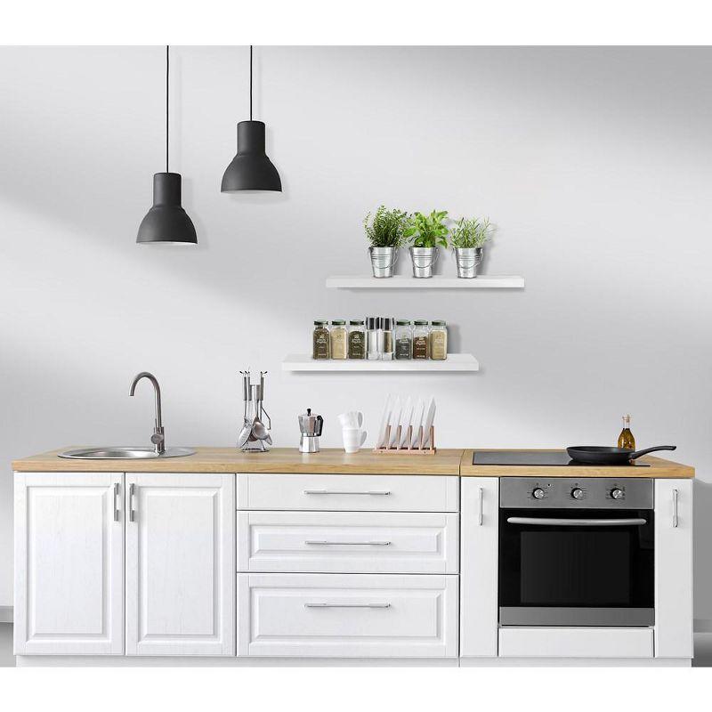 2 Pack (24"x9") Sorbus Floating Wall Shelves for Bedroom, Decor, Kitchen, Living Room - for Trophies, Frames, Bookshelf