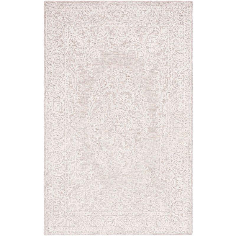 Ivory Elegance 4' x 6' Hand-Tufted Wool Area Rug