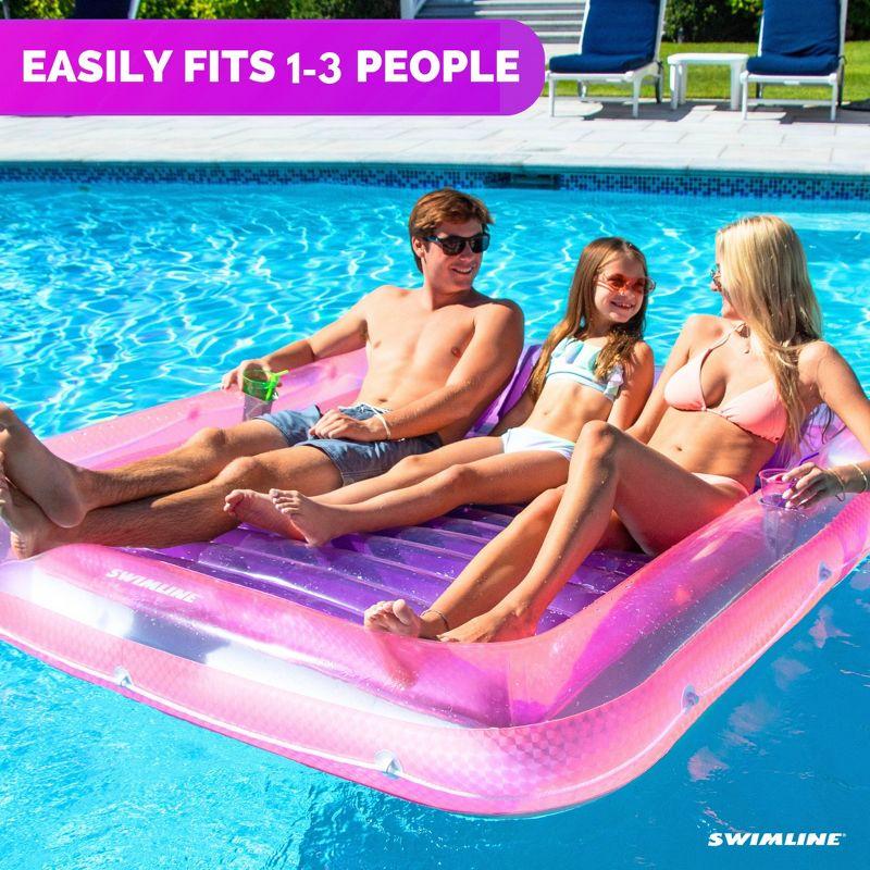 Swimline Luxe Edition Inflatable Suntan Tub Floating Pool Lounger