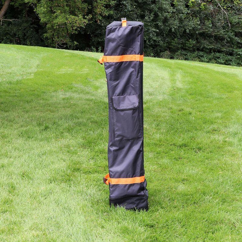 Sunnydaze Premium Pop-Up Canopy Rolling Carrying Bag - 7.25" W x 54" L x 7.25" H - Black