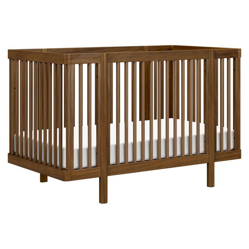 Natural Walnut 8-in-1 Convertible Crib with Rounded Spindles