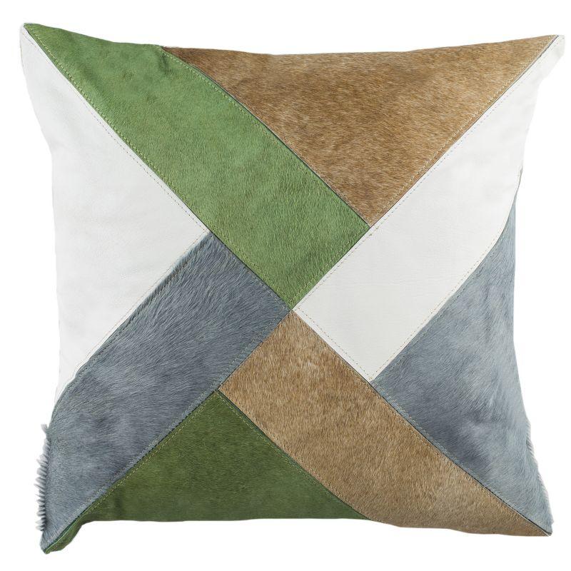 Windley Geometric Cowhide Throw Pillow