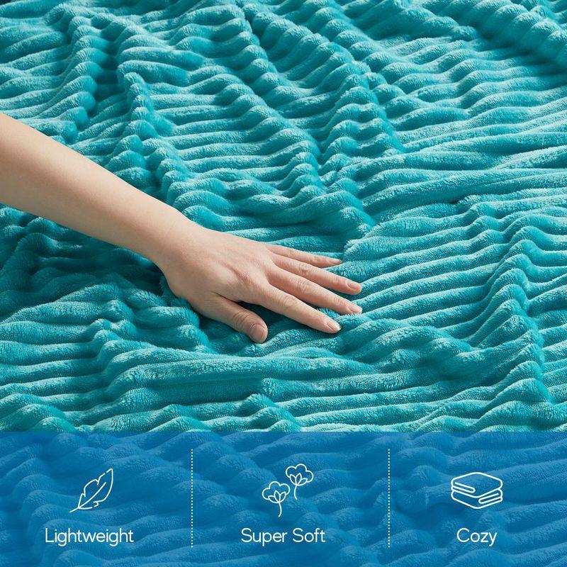 Nestl Nestl Cut Plush Cozy Throw Blanket - Fuzzy Warm Fleece Bed Blankets - Throws for Sofa, Bed, and Couch