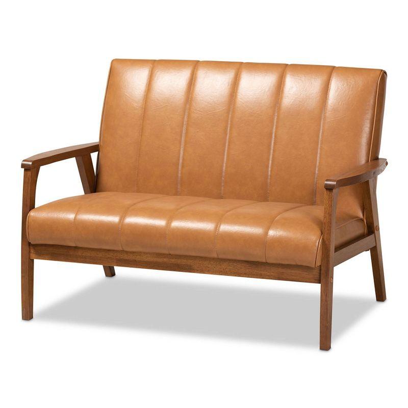 Alonah Faux Leather 45.1'' Reception Loveseat