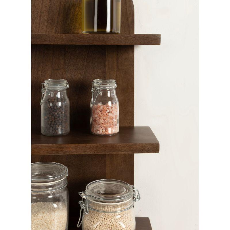 Kate & Laurel All Things Decor 12"x32" 3-Tier Braxton Modern Farmhouse Wall Shelves Natural Brown: Transitional Style, Plastic Frame