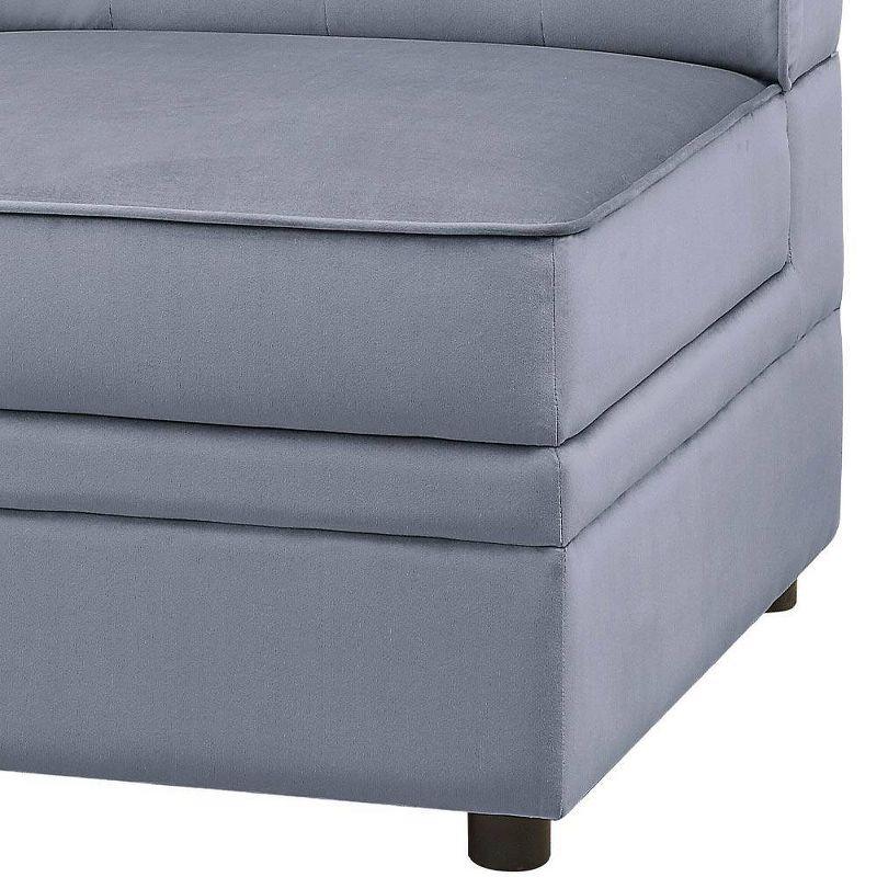 29" Bois Li Accent Chair Gray Velvet - Acme Furniture