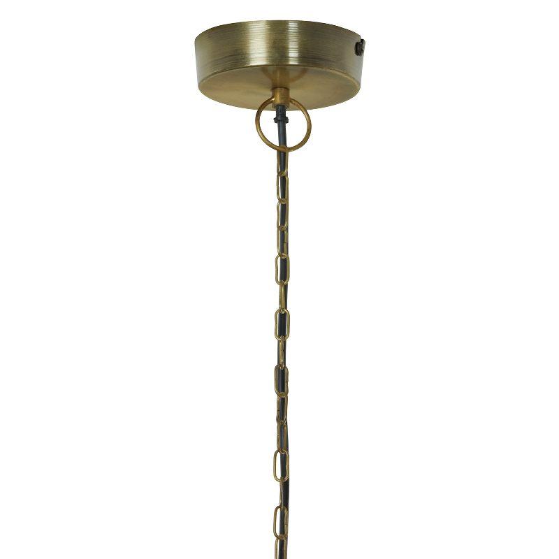 River of Goods 9.75" Agatha Gold Pendant Light: Adjustable Height, UL Listed, 3-Bulb Ceiling Fixture