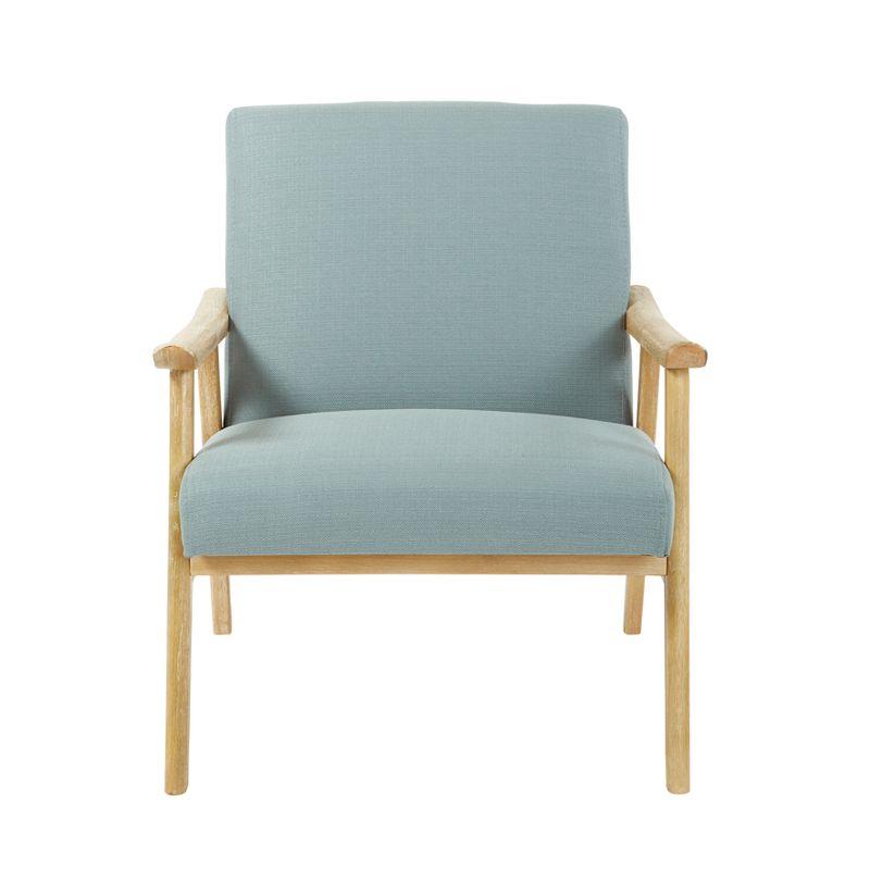 Weldon Chair Sea - OSP Home Furnishings: Mid-Century Modern Polyester Upholstered, Wood Frame