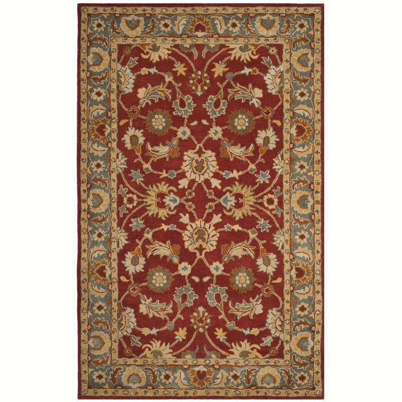 Heritage HG403 Handmade Area Rug - 5'x8' - Red/Blue - Safavieh