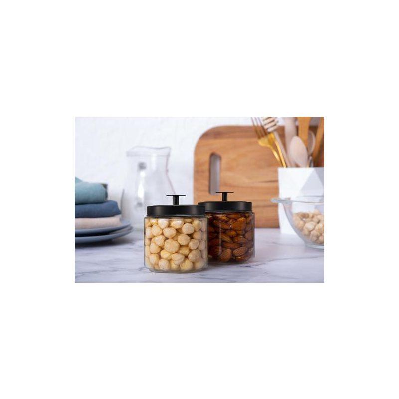 Kook Glass Kitchen Canisters,  1 Gallon, Set of 2