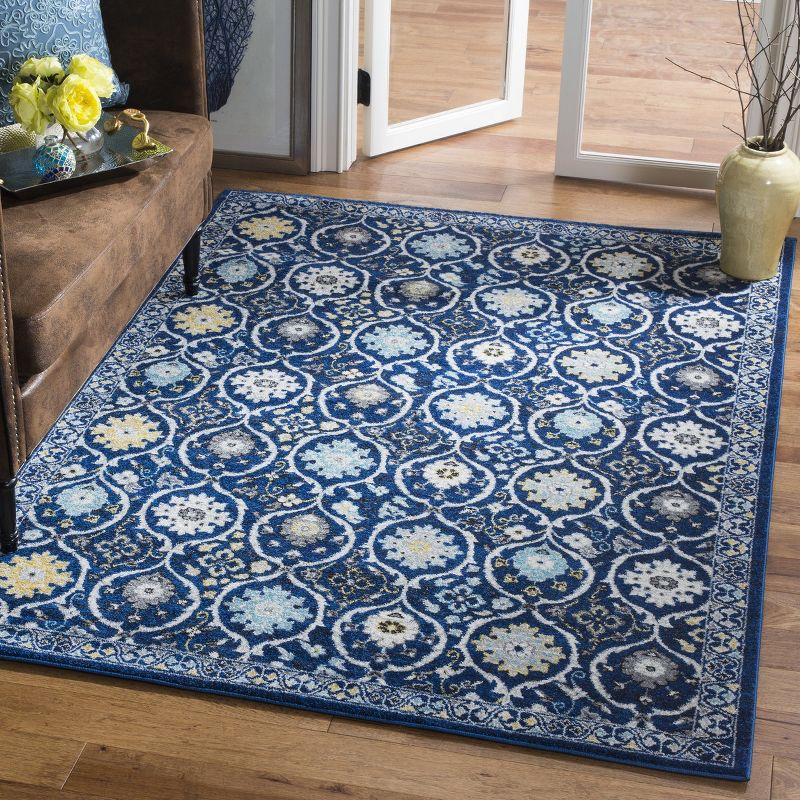 Evoke EVK210 Power Loomed Area Rug - Royal/Ivory - 6'7"x9' - Safavieh.