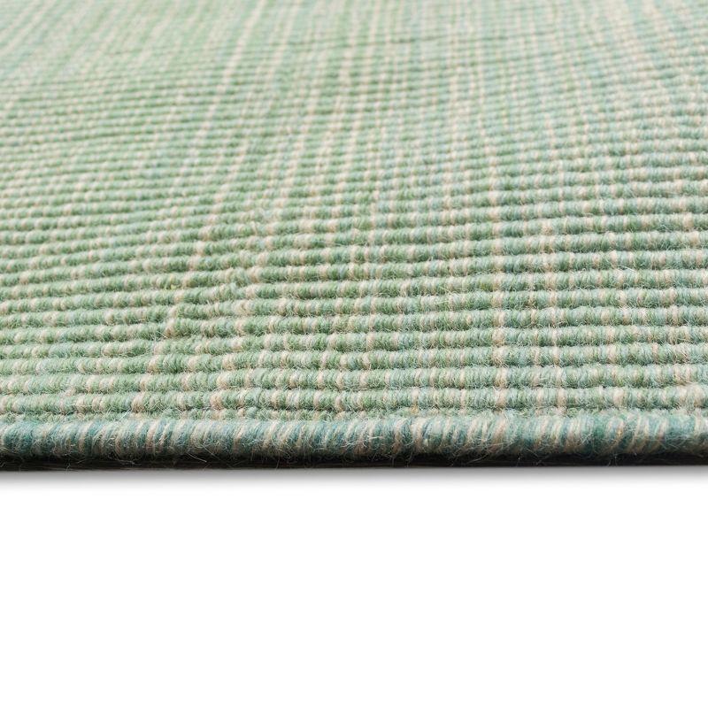 Myhre Ombre Handmade Hand-Loomed Wool Aqua Area Rug