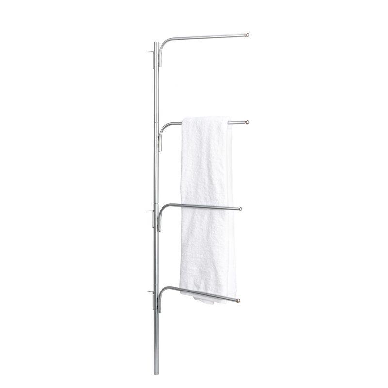 Hinge-It Clutterbuster Family Towel Bar, Silver