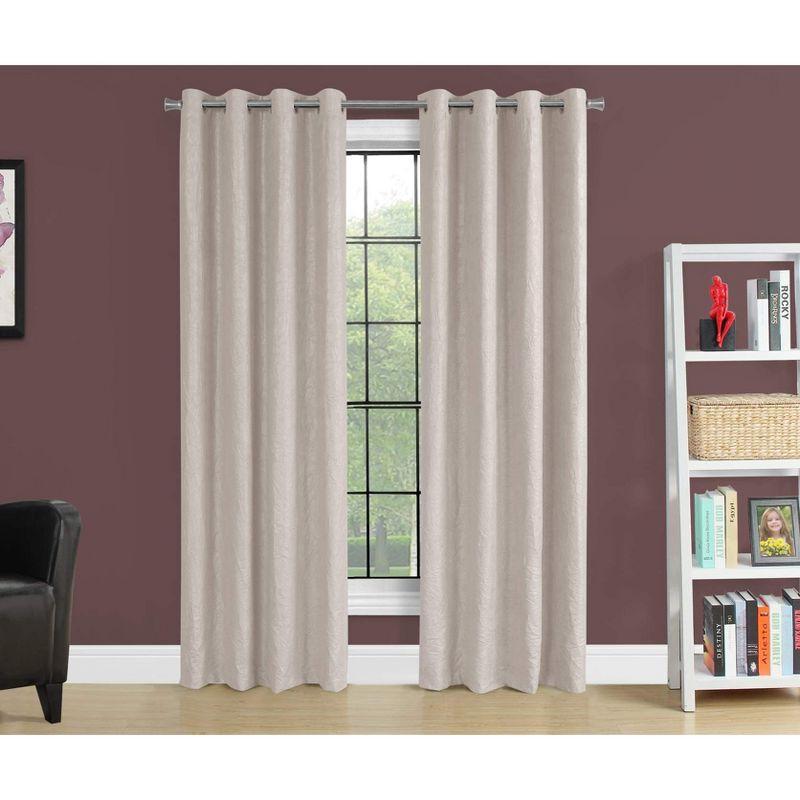 Ivory Velvet Blackout Grommet Curtain Panels 52" x 84" Set