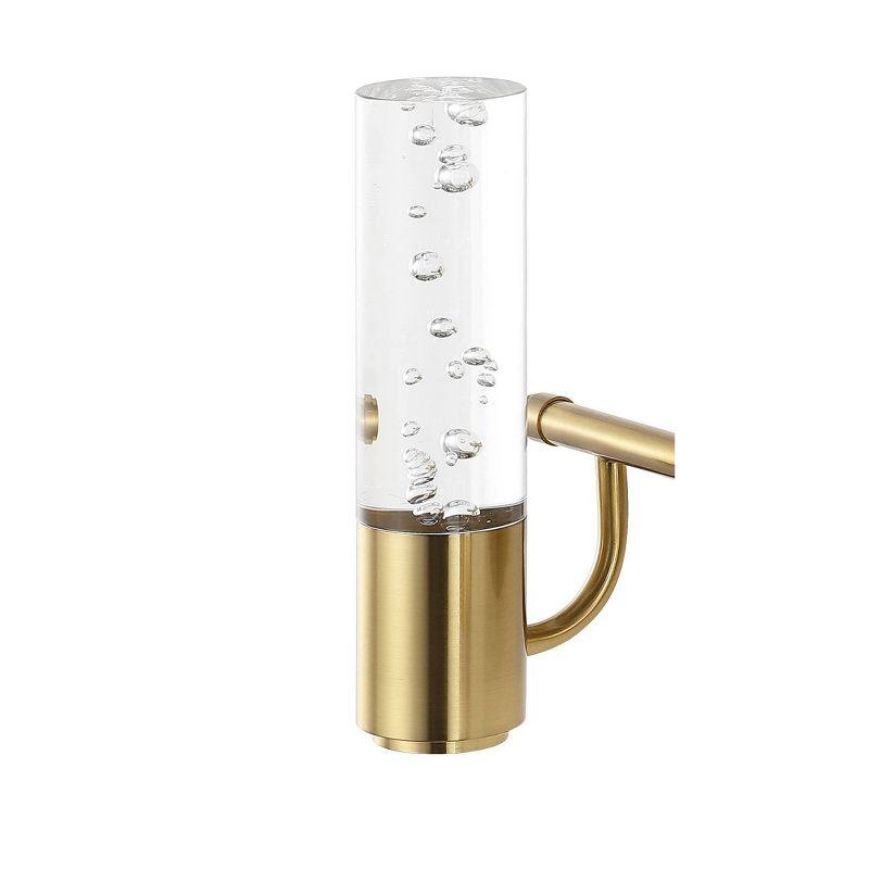 10.75" 2-Light Bolha Minimalist Bubble Acrylic/Iron Wall Sconce Light Brass/Gold - JONATHAN Y: ETL Listed, Modern Vanity Fixture