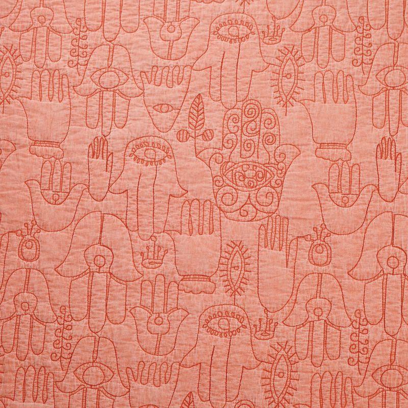 Jungalow Hamsa Solid Embroidered 3-Piece Quilt Set