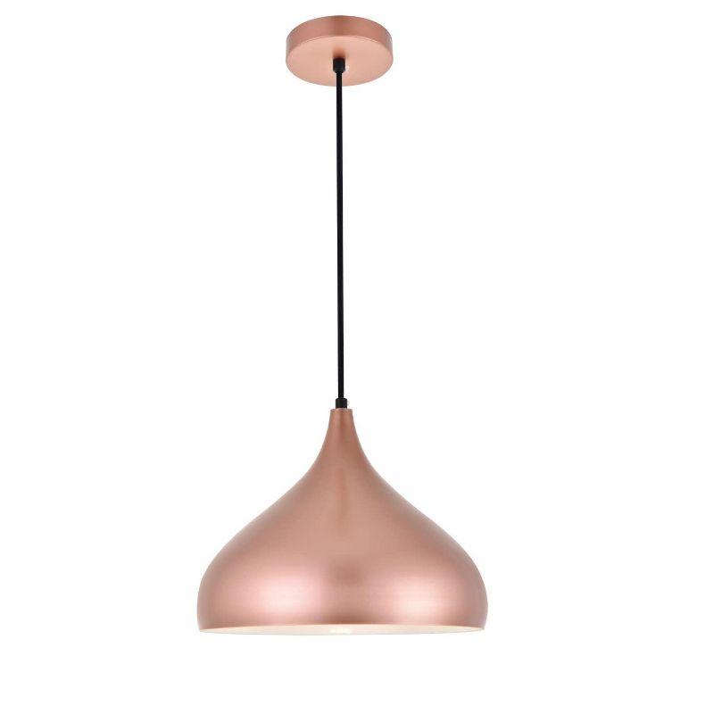 Elegant Lighting Circa Collection Pendant D12.5in H10in Lt:1 Black Finish
