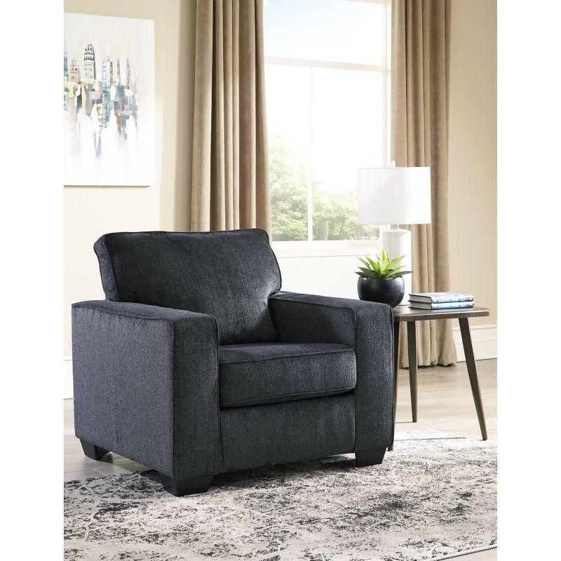 Sholes Upholstered Armchair with Ottoman