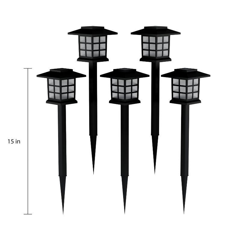 Nature Spring Solar Pathway Water-Resistant Coach Lights - 6 count