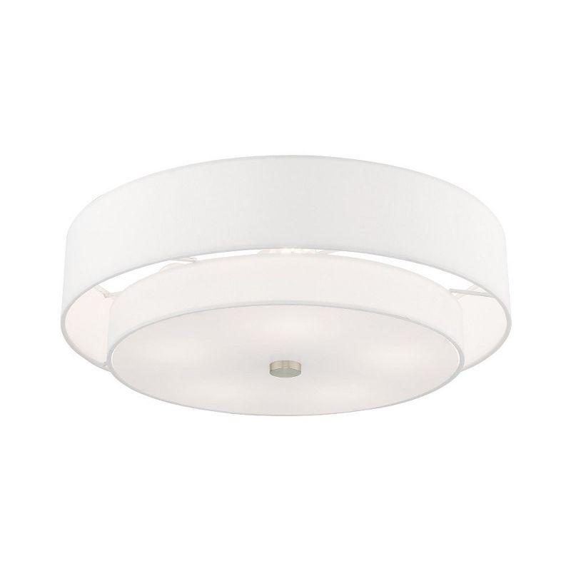 Livex Lighting Meridian 5 - Light Semi-Flush Mount in  Brushed Nickel