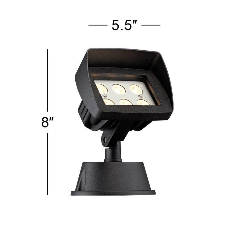 Eastham 8" High Black Aluminum LED Landscape Flood Light