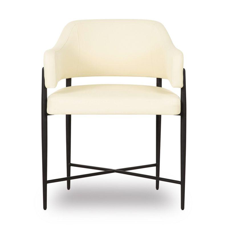 TOV Furniture Sezanne Vegan Leather Dining Chair Cream 23.4"W x 20.7"D x 30.5"H