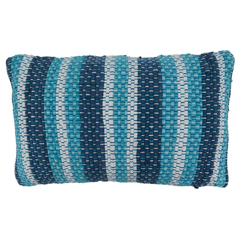 Nautical Chindi Collection Striped Cotton Throw Pillow