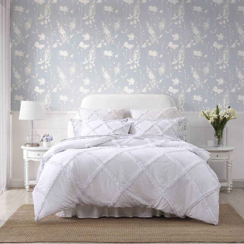 Laura Ashley Norah Comforter Bedding Set White