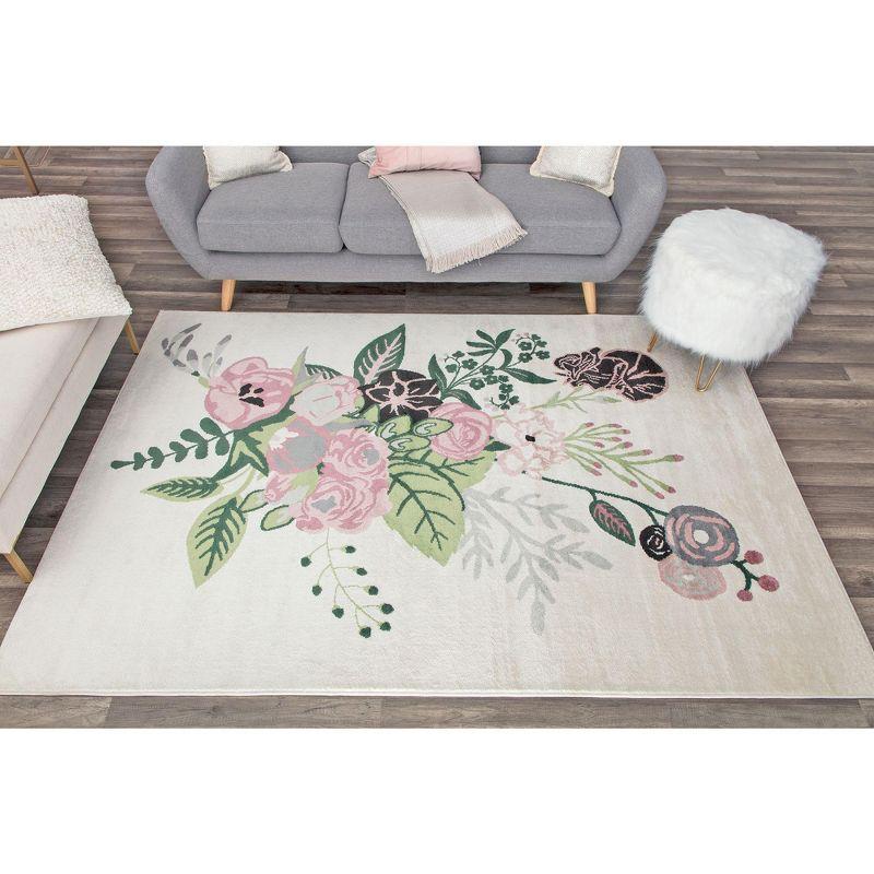 Rugs America Hanna Floral Transitional Area Rug