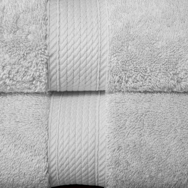 Luxury Cotton Heavyweight Ultra-Plush Bath Towel Set of 2, Silver - Blue Nile Mills