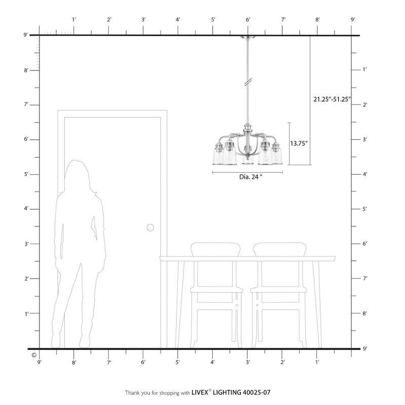 Livex Lighting Lawrenceville 5 - Light Chandelier in  Bronze