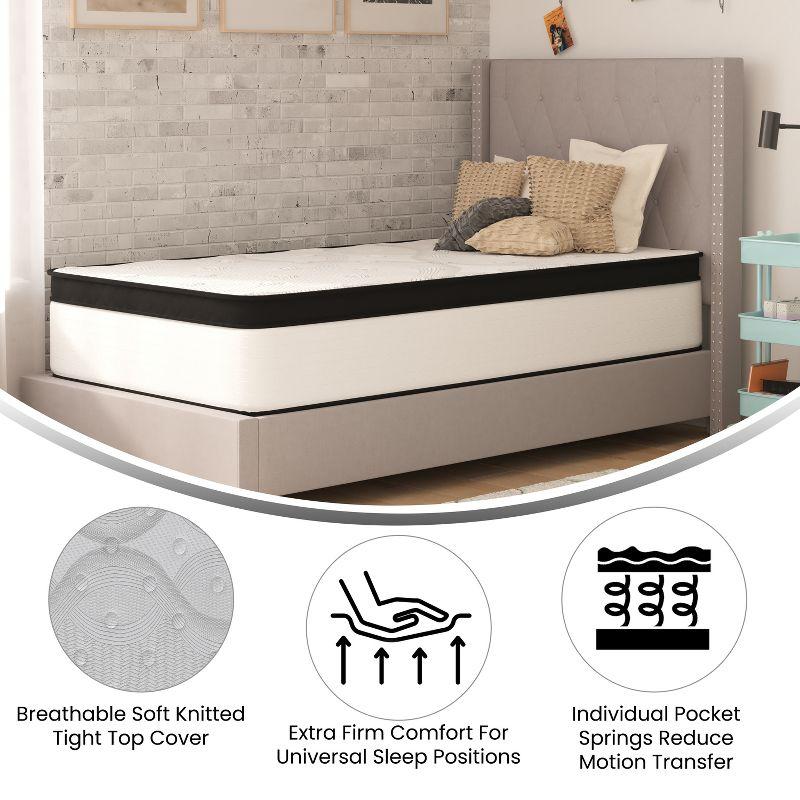 Twin Extra Firm Hybrid Innerspring Mattress with Foam Layer