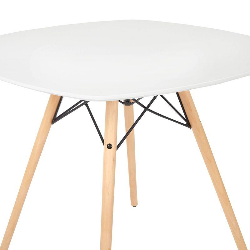 Allen Round White and Natural Wood Dining Table