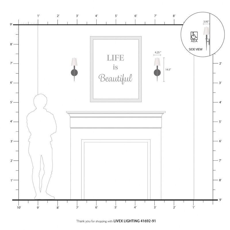 Livex Lighting Witten 1 - Light Wall Light in  Brushed Nickel