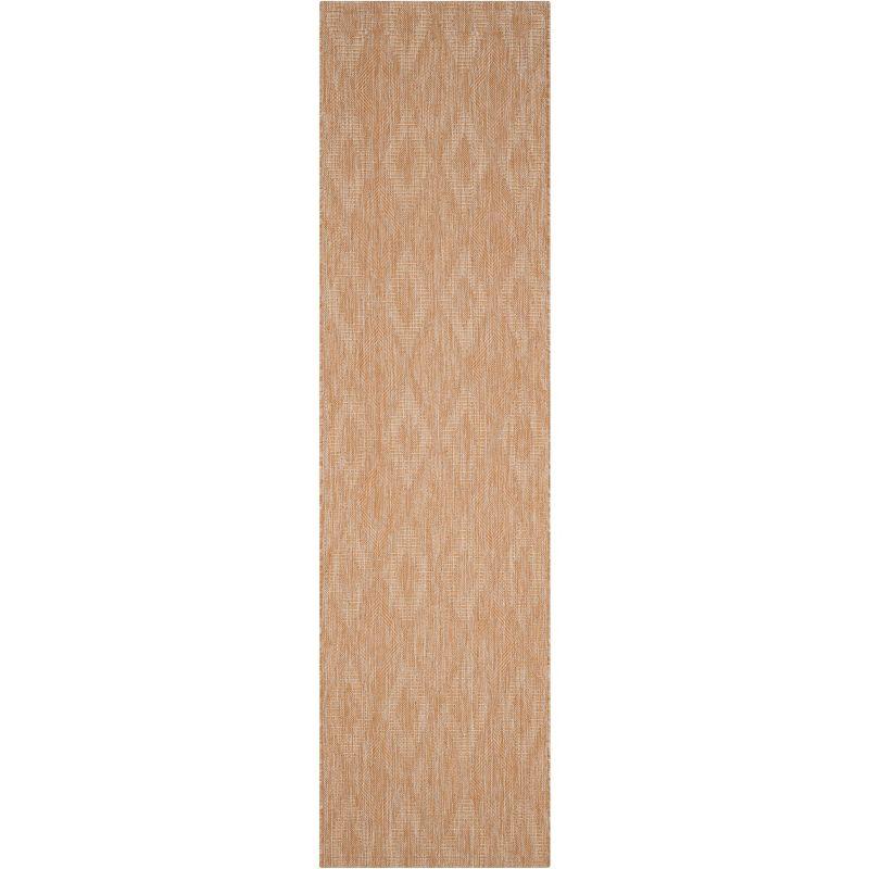 Natural Geometric Diamonds 2'3" x 14' Indoor/Outdoor Runner Rug