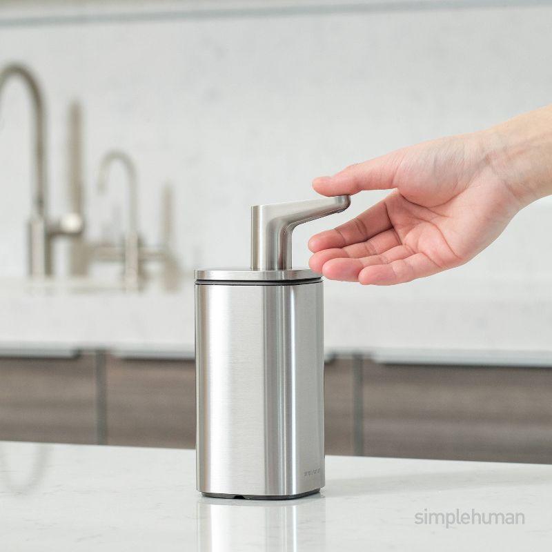 Brushed Stainless Steel 10 oz. Liquid Soap Pulse Pump Dispenser