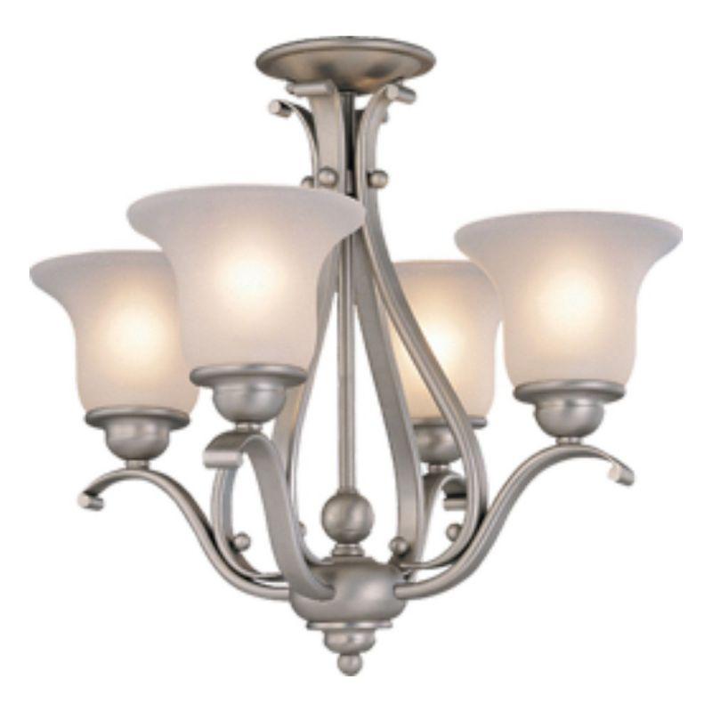 Vaxcel Monrovia 4 - Light Chandelier in  Brushed Nickel