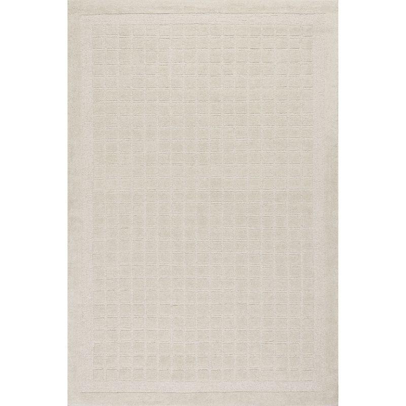 Latitude Run® Fritz Checkered Wool Area Rug
