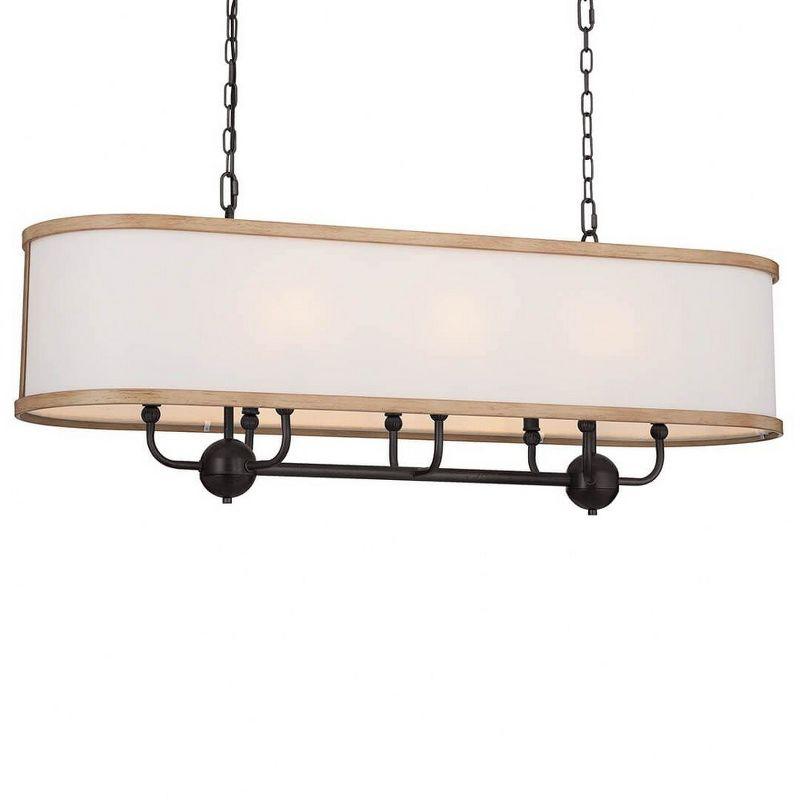 Heddle 42.5" 8 Light Linear Chandelier Anvil Iron