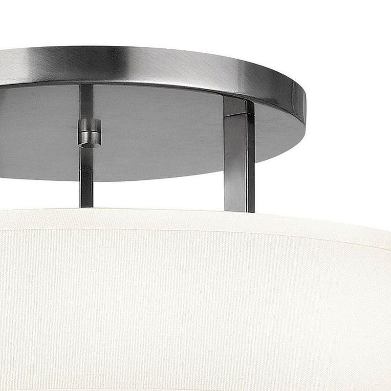 Hampton 3 - Light Shaded Drum Semi Flush Mount