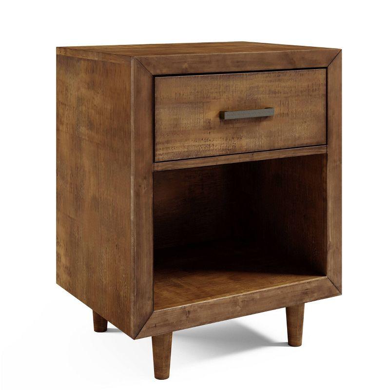 Ashfield Light Brown Teak Mid-Century Modern Nightstand