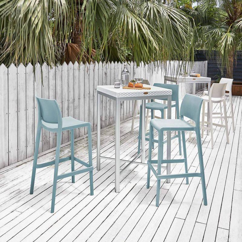 Sensilla 2pk Outdoor Stackable Bar Stools - Lagoon