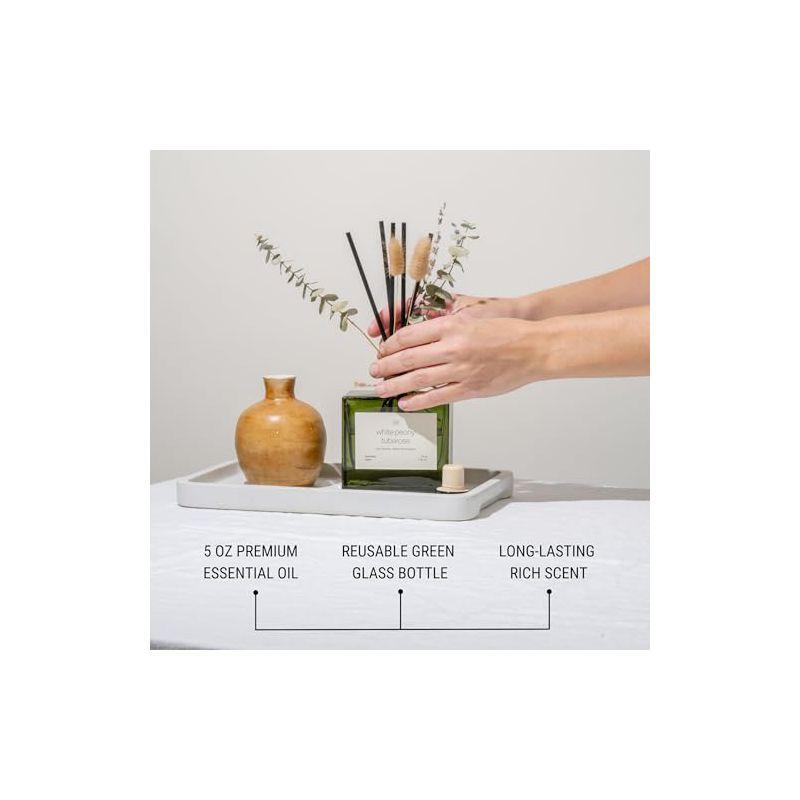 Craft & Kin Reed Diffuser Set With Flower For Home With White Peony Tuberose Scent