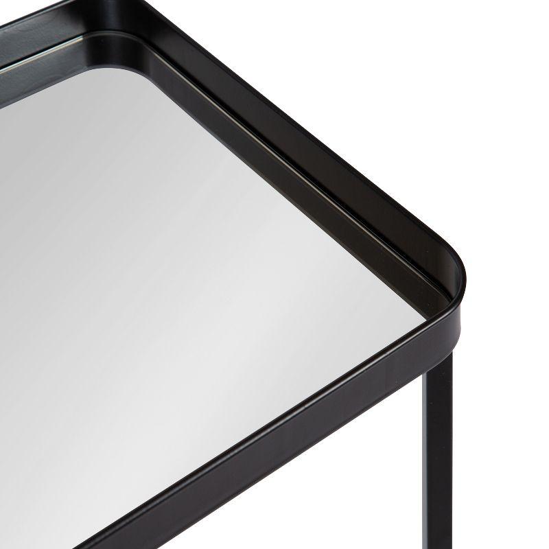 Kate and Laurel Celia Rectangle Metal Side Table, 18x12x26, Black