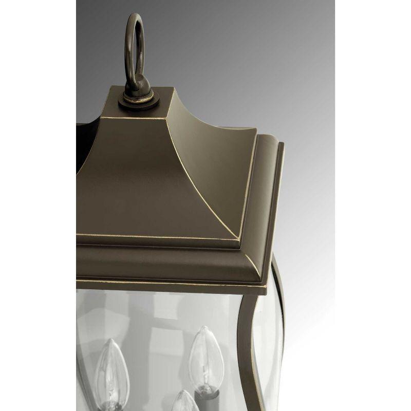 Progress Lighting Township 1-Light Wall Lantern in Oil Rubbed Bronze with Clear Beveled Glass Shade